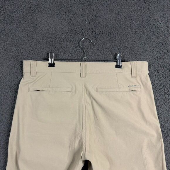 Eddie Bauer Pants Mens 33x34 Beige Travex Straight Fit Stretch Outdoor Hiking - Picture 10 of 16